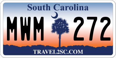 SC license plate MWM272