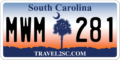 SC license plate MWM281