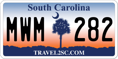 SC license plate MWM282