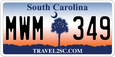 SC license plate MWM349