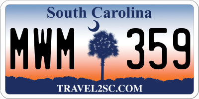 SC license plate MWM359