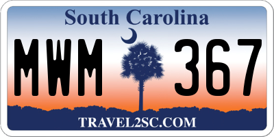 SC license plate MWM367