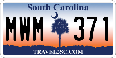 SC license plate MWM371
