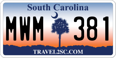 SC license plate MWM381