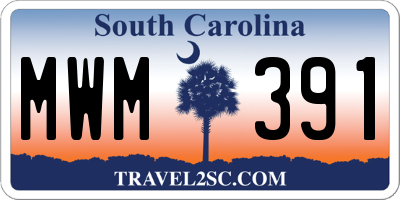 SC license plate MWM391