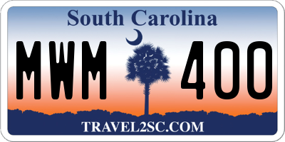 SC license plate MWM400