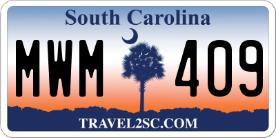 SC license plate MWM409