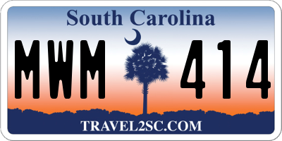 SC license plate MWM414