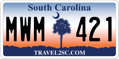SC license plate MWM421