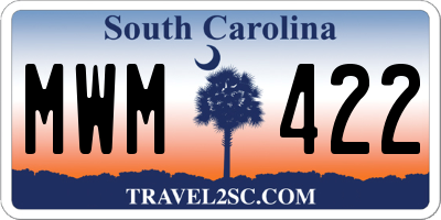 SC license plate MWM422