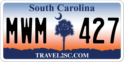 SC license plate MWM427