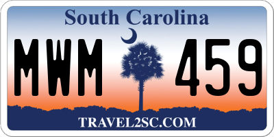 SC license plate MWM459