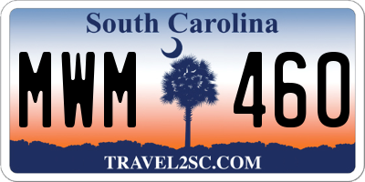 SC license plate MWM460