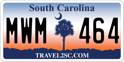SC license plate MWM464
