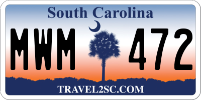 SC license plate MWM472