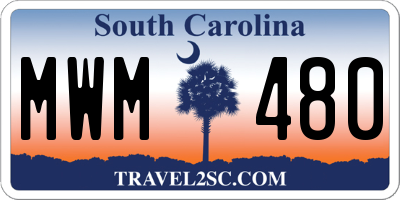 SC license plate MWM480
