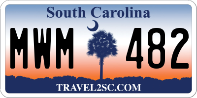 SC license plate MWM482