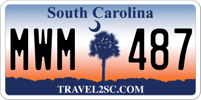 SC license plate MWM487