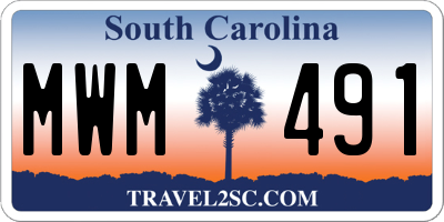 SC license plate MWM491