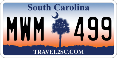 SC license plate MWM499