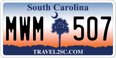 SC license plate MWM507