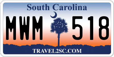 SC license plate MWM518