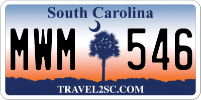 SC license plate MWM546