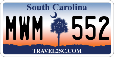 SC license plate MWM552