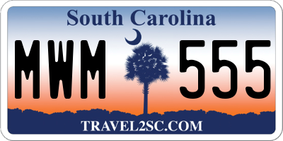 SC license plate MWM555