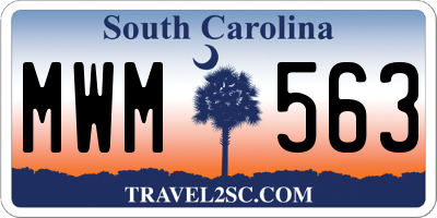 SC license plate MWM563