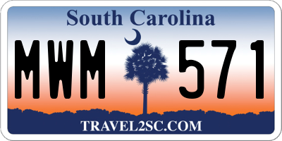 SC license plate MWM571