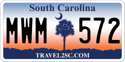 SC license plate MWM572