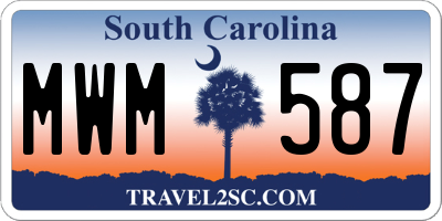 SC license plate MWM587