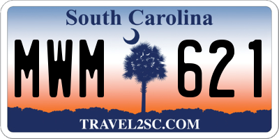 SC license plate MWM621