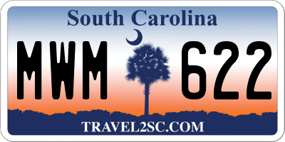 SC license plate MWM622