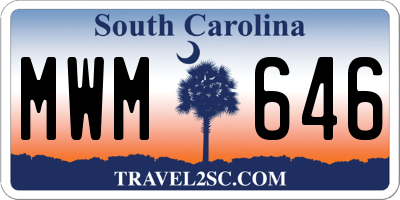 SC license plate MWM646