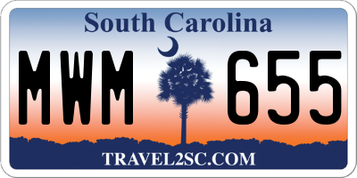 SC license plate MWM655