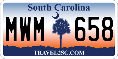 SC license plate MWM658