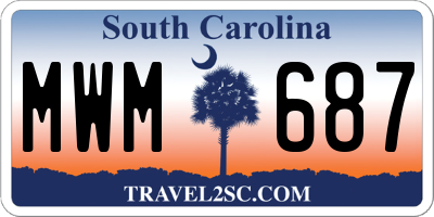 SC license plate MWM687