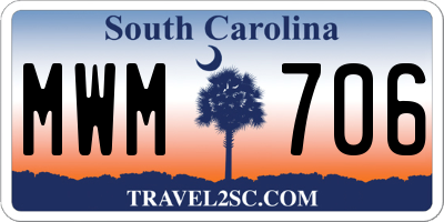 SC license plate MWM706
