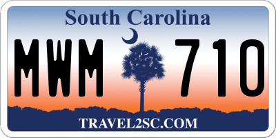 SC license plate MWM710