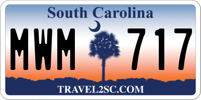SC license plate MWM717