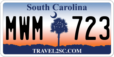 SC license plate MWM723