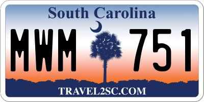 SC license plate MWM751