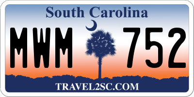 SC license plate MWM752