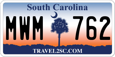 SC license plate MWM762