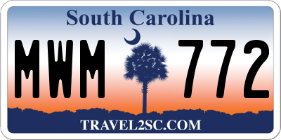 SC license plate MWM772