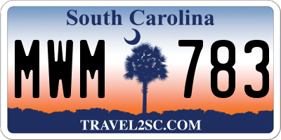 SC license plate MWM783