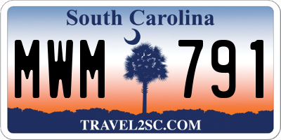 SC license plate MWM791