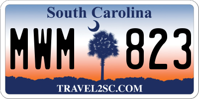 SC license plate MWM823